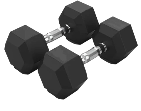 Rubber Hex Dumbbell (10kg)